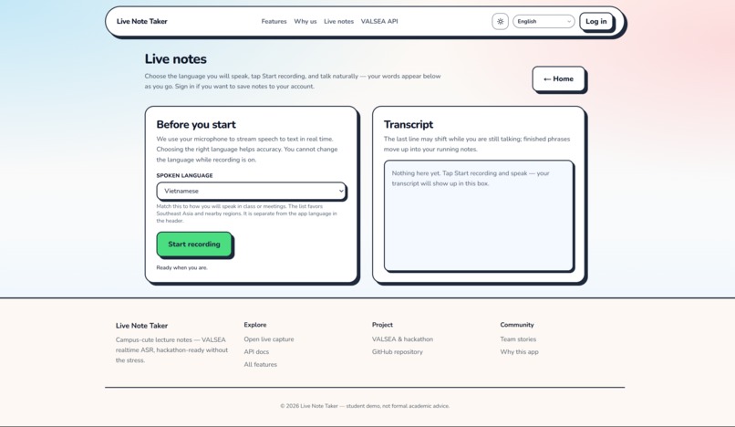 Live Note Taker – screenshot 2