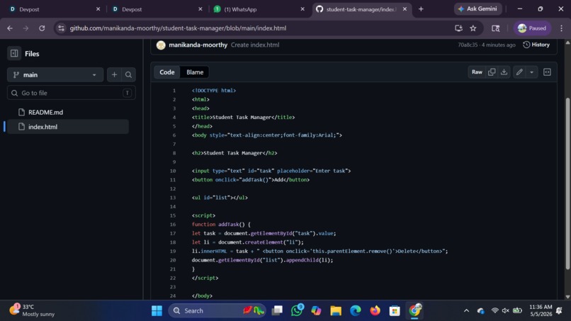 Student Task Manager – screenshot 1
