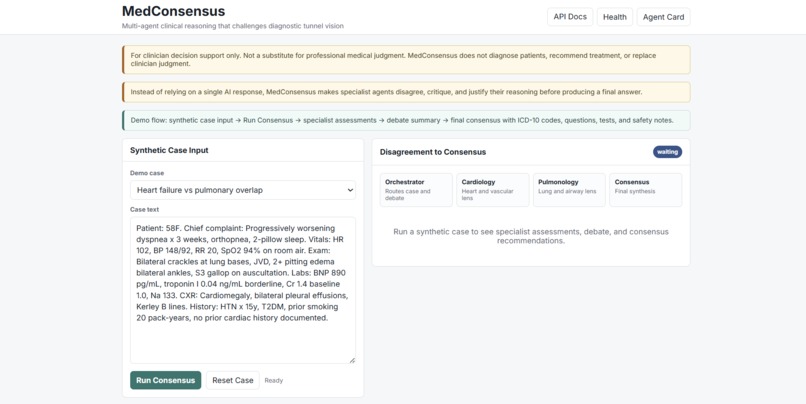 MedConsensus – screenshot 1