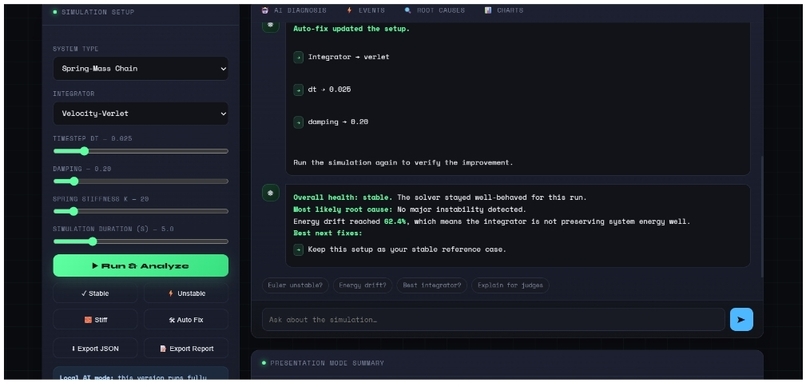 PhysiX AI — AI Agent for Debugging Simulation  – screenshot 6