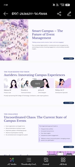 Smart campus event management and scheduling system  – screenshot 1