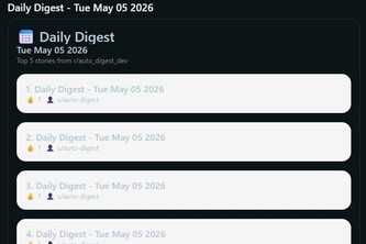 Auto-Digest: The Daily Subreddit Magazine