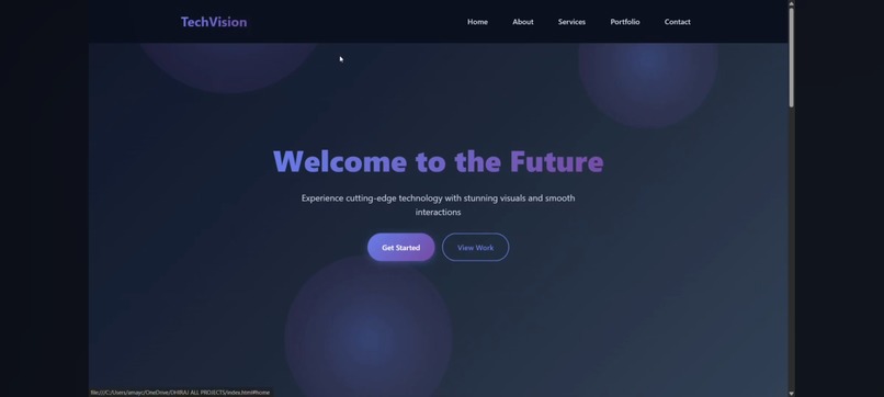 Responsive webpage – screenshot 1