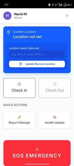 Smart worker safety app – screenshot 3