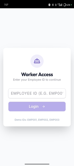 Smart worker safety application  – screenshot 2