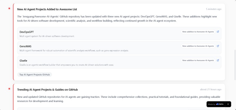 Pulse — Multi-Agent Web Monitoring on MeDo – screenshot 4
