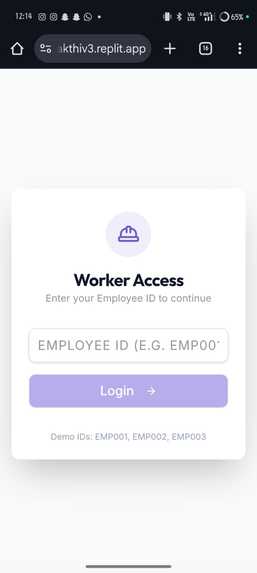 Smart worker safety application  – screenshot 2