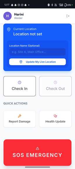 Smart worker safety application  – screenshot 3