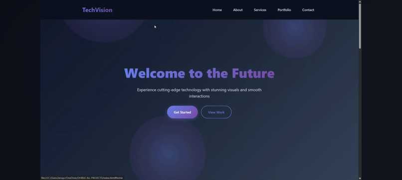 responsive web page – screenshot 1