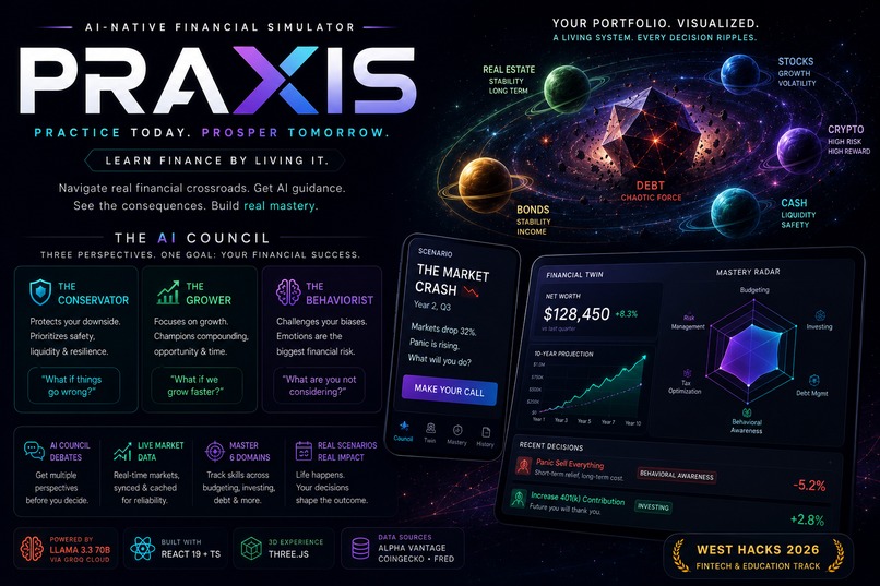 PRAXIS: AI-Native Financial Literacy Simulator – screenshot 1
