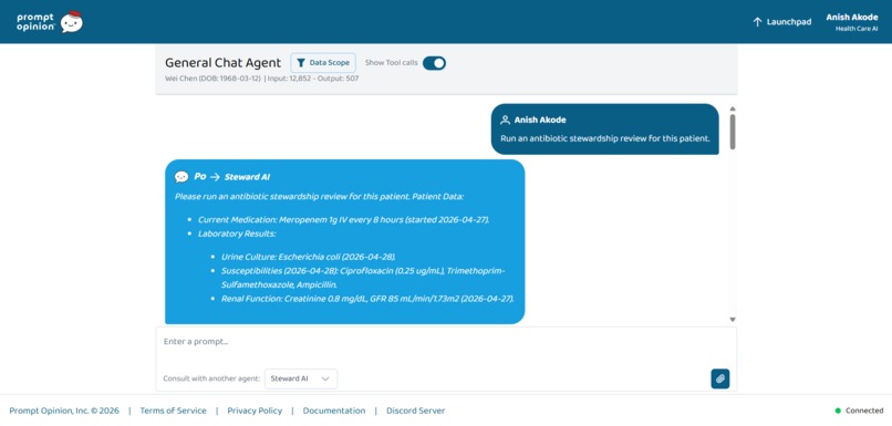 StewardAI: MCP + A2A Antibiotic Stewardship – screenshot 3