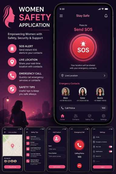 Women safety application  – screenshot 1