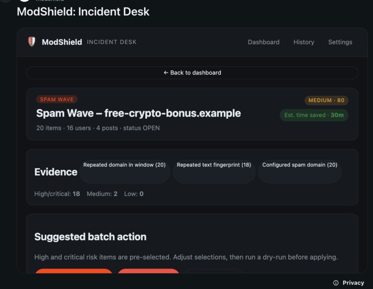 ModShield: Incident Desk – screenshot 2