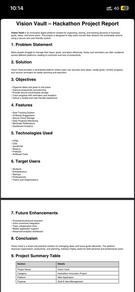 Vision vault – screenshot 1