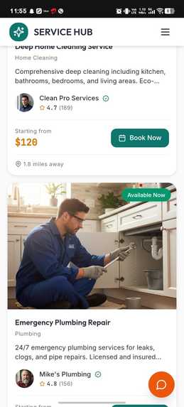 Service hub – screenshot 3