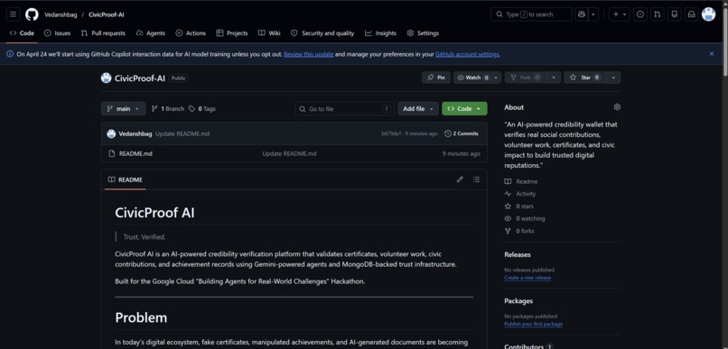 CivicProof AI – screenshot 1