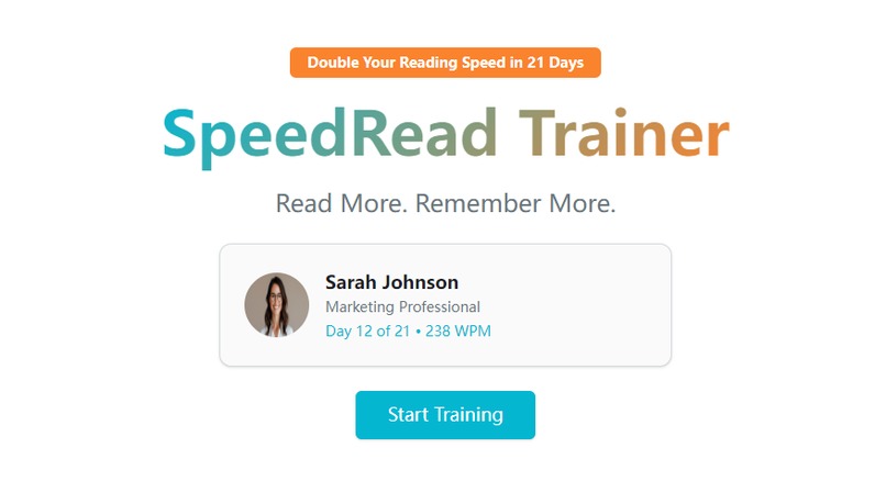 SpeedRead Trainer – screenshot 1