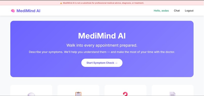 MediMind-AI-Assistant – screenshot 1