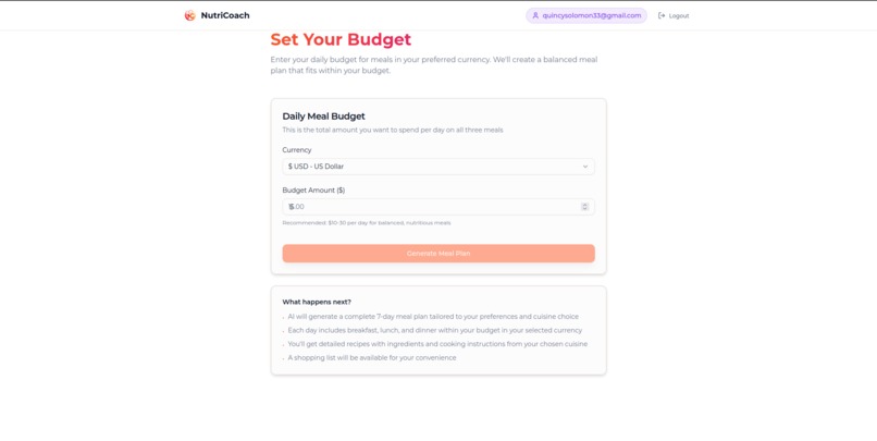 NUTRICOACH  – screenshot 2