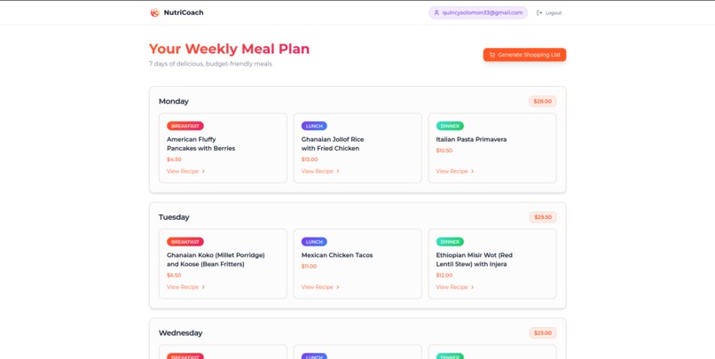 NUTRICOACH  – screenshot 3