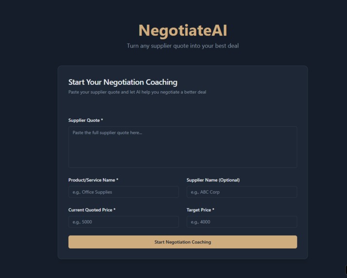 NegotiateAI – screenshot 1