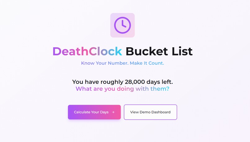 DeathClock Bucket List – screenshot 1