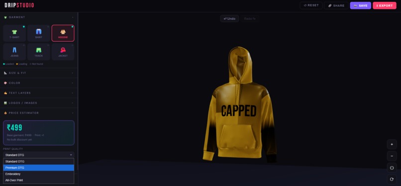 DripStudio - 3D Clothing Customizer – screenshot 4