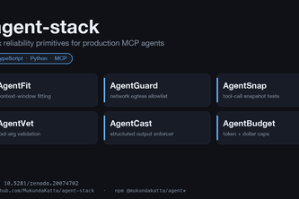agent-stack: six MCP-agent reliability primitives