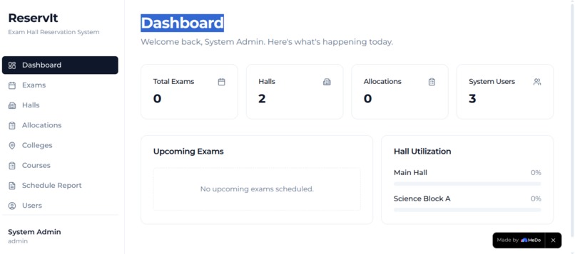 ReservIt: Smart Exam Allocation – screenshot 3