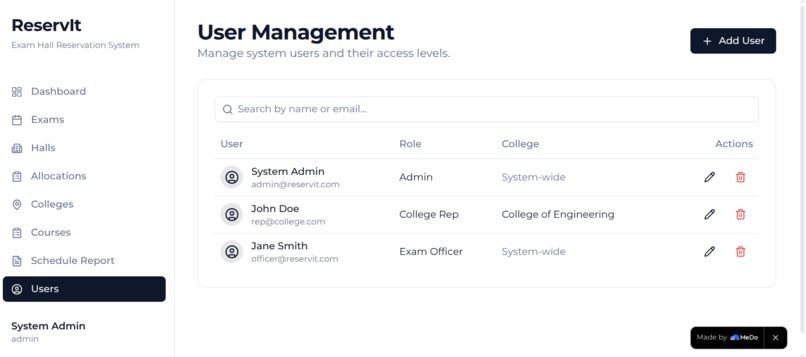 ReservIt: Smart Exam Allocation – screenshot 5