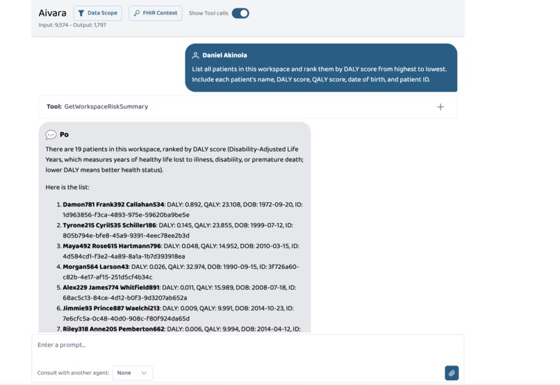 Aivara MCP: FHIR Clinical Data Tools for Healthcare Agents – screenshot 2