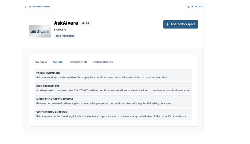 AskAivara: Clinical Reasoning Agent – screenshot 1