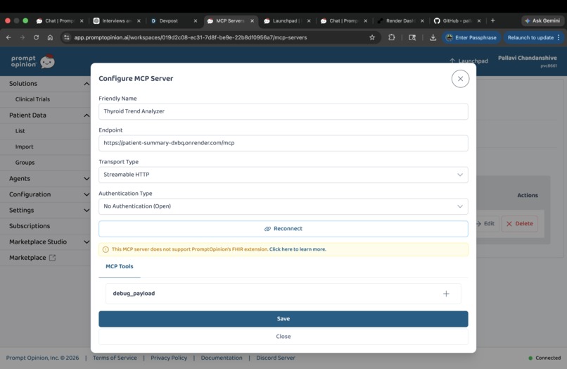 Evidence-Aware Thyroid Trend Analyzer – screenshot 2