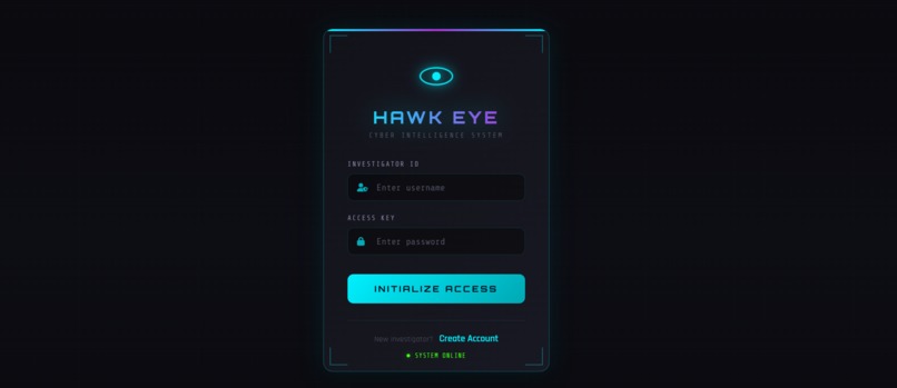HawkEye : AI-Powered Cyber Forensics Platform – screenshot 1