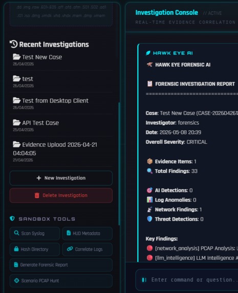 HawkEye : AI-Powered Cyber Forensics Platform – screenshot 5