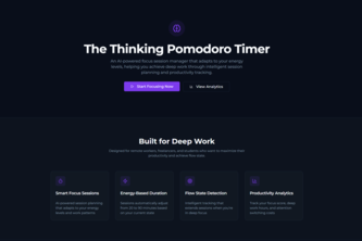 The Thinking Pomodoro Timer