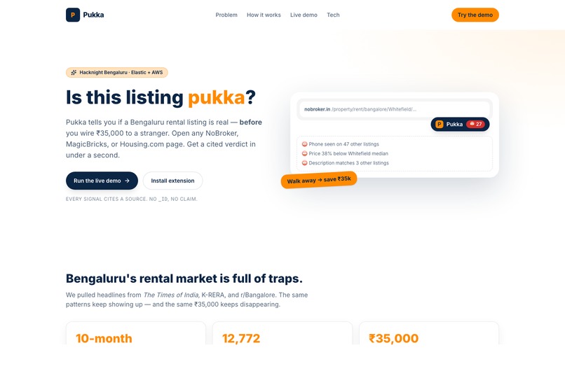 Pukka - It is a second-opinion tool for Bengaluru renters. – screenshot 1