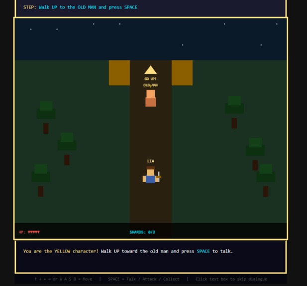  Crystal Shards — A Browser RPG Adventure – screenshot 1