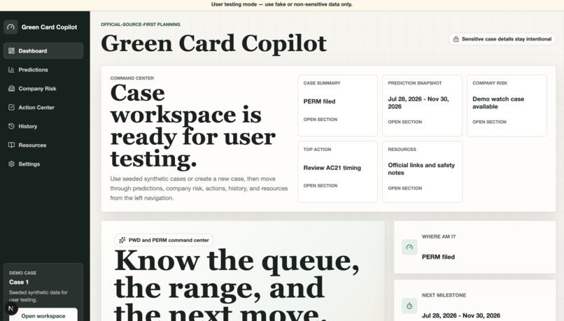 Green Card Copilot – screenshot 1