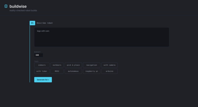 Buildwise – screenshot 1