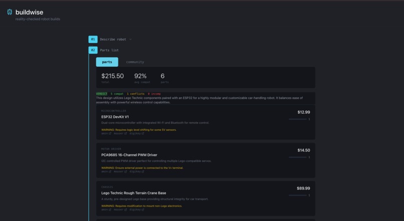 Buildwise – screenshot 2