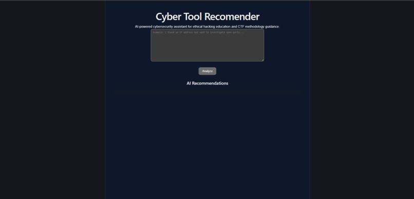Cyber Tool Recommender – screenshot 4