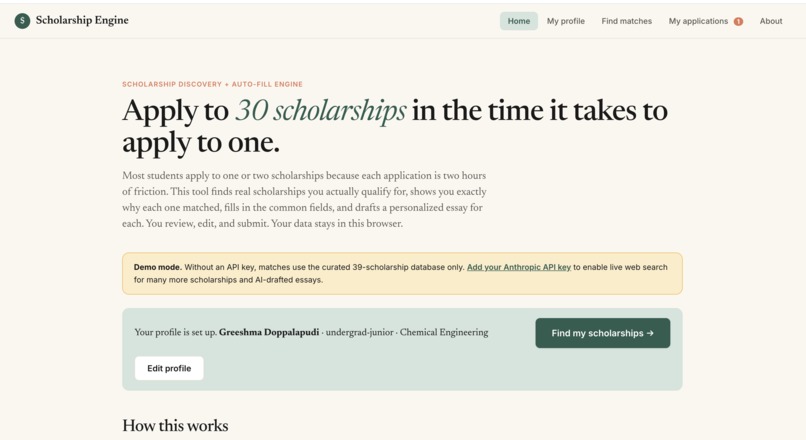 Scholarship Finder  – screenshot 1