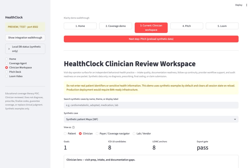 HealthClock – screenshot 1