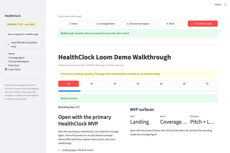 HealthClock – screenshot 2