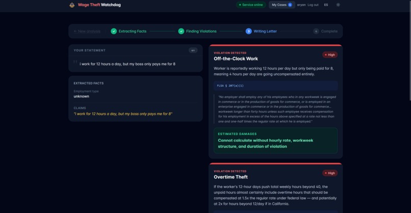 C-LAWD -- Claude-Leveraged AI for Worker Defense – screenshot 2