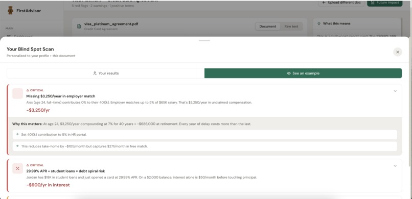 FirstAdvisor – screenshot 2