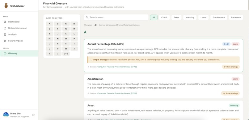 FirstAdvisor – screenshot 3