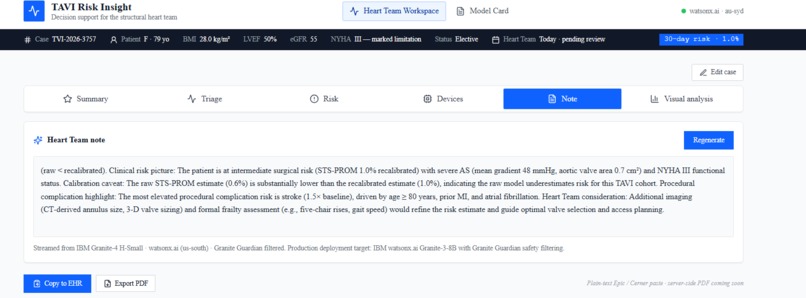 TAVI Risk Insight  – screenshot 1