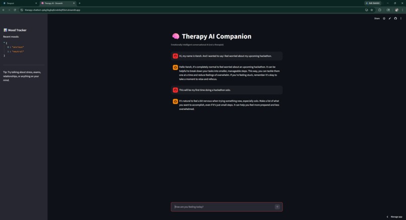 Therapy Chatbot – screenshot 1